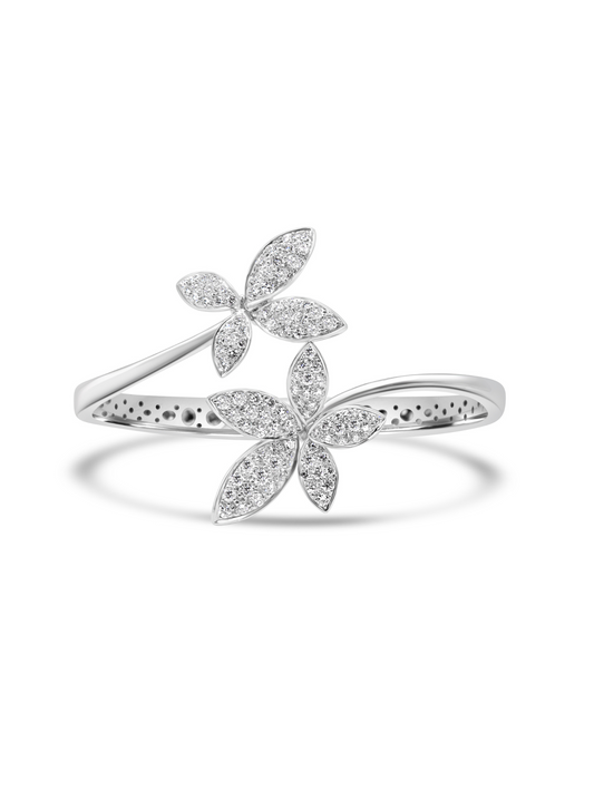 Diamond Flower Bangle