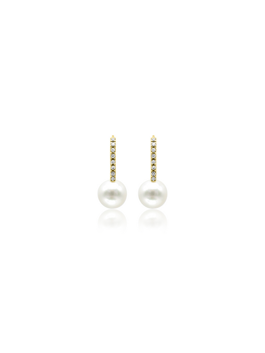 Pearl and Diamond Earrings