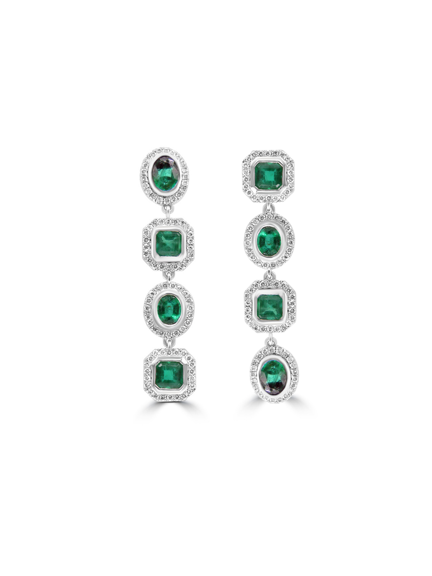 Long Emerald Earrings