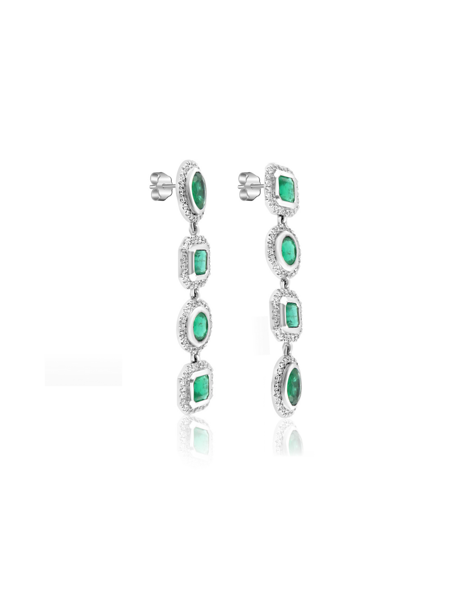 Long Emerald Earrings