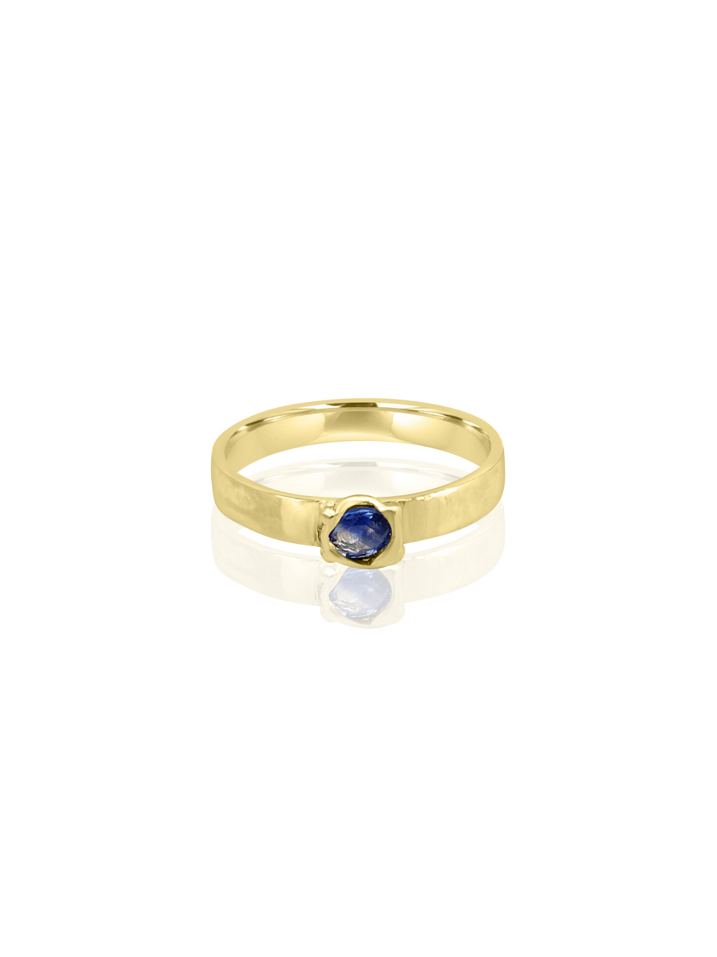 Handmade Blue Sapphire Gold Ring