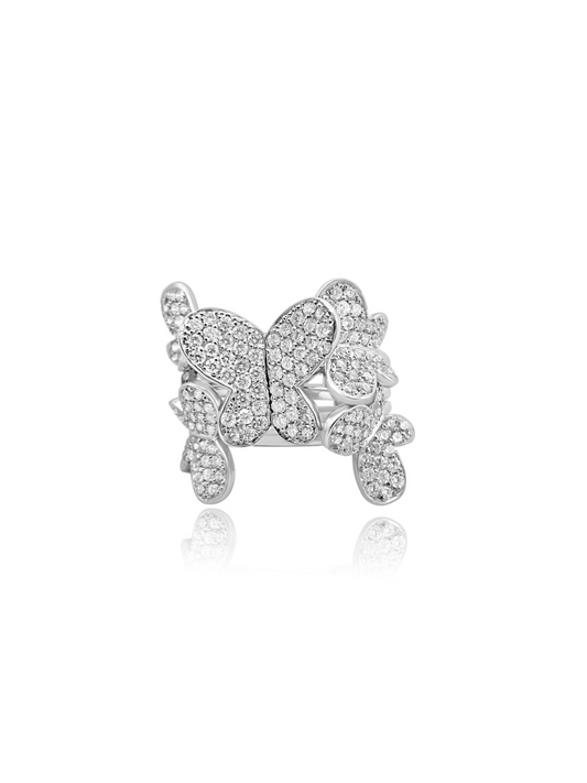 Diamond Butterflies Ring