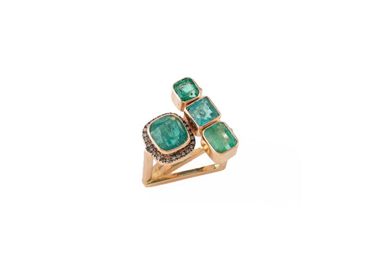 Emerald and Diamond Ring