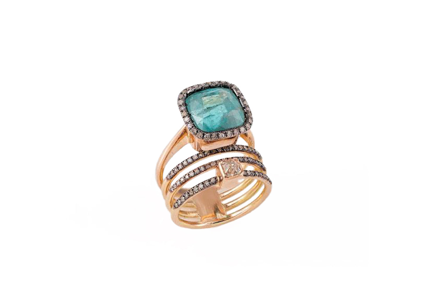 Tourmaline and Diamond Ring