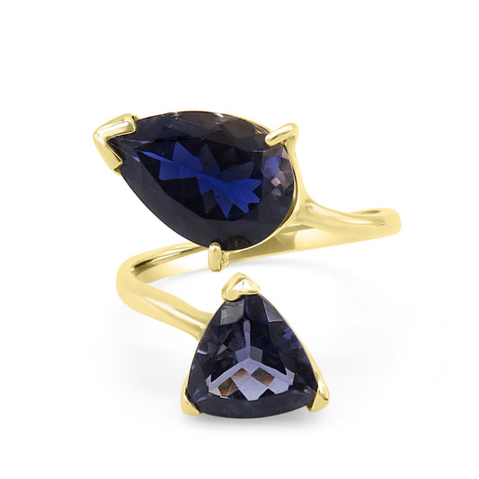 Gold Iolite Ring