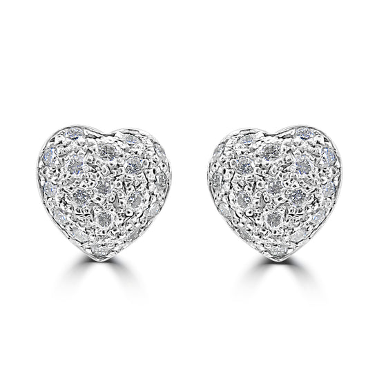 Diamond Heart Earrings