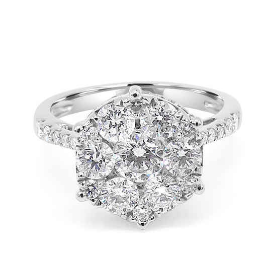 Diamond Cluster Engagement Ring