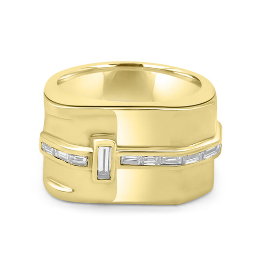 Yellow Gold and Diamond Ring