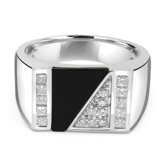 Onyx and Diamond Ring