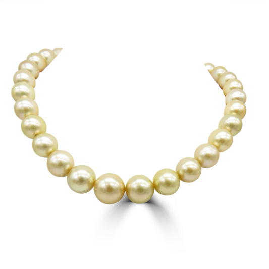 Exceptional Gold South Sea Pearl Necklace