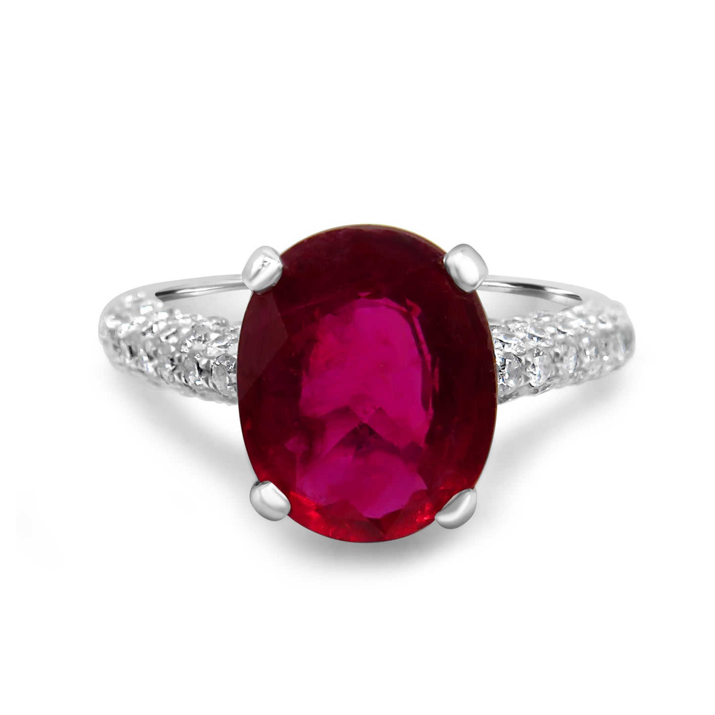 White Gold and Ruby Ring