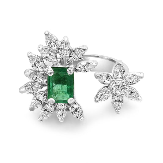 Emerald and Diamond Ring