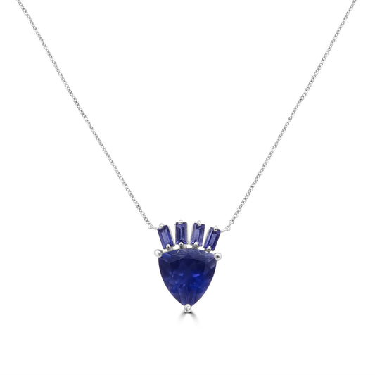 Gold Iolite Pendant