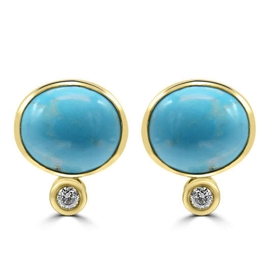 Gold Turquoise Earrings