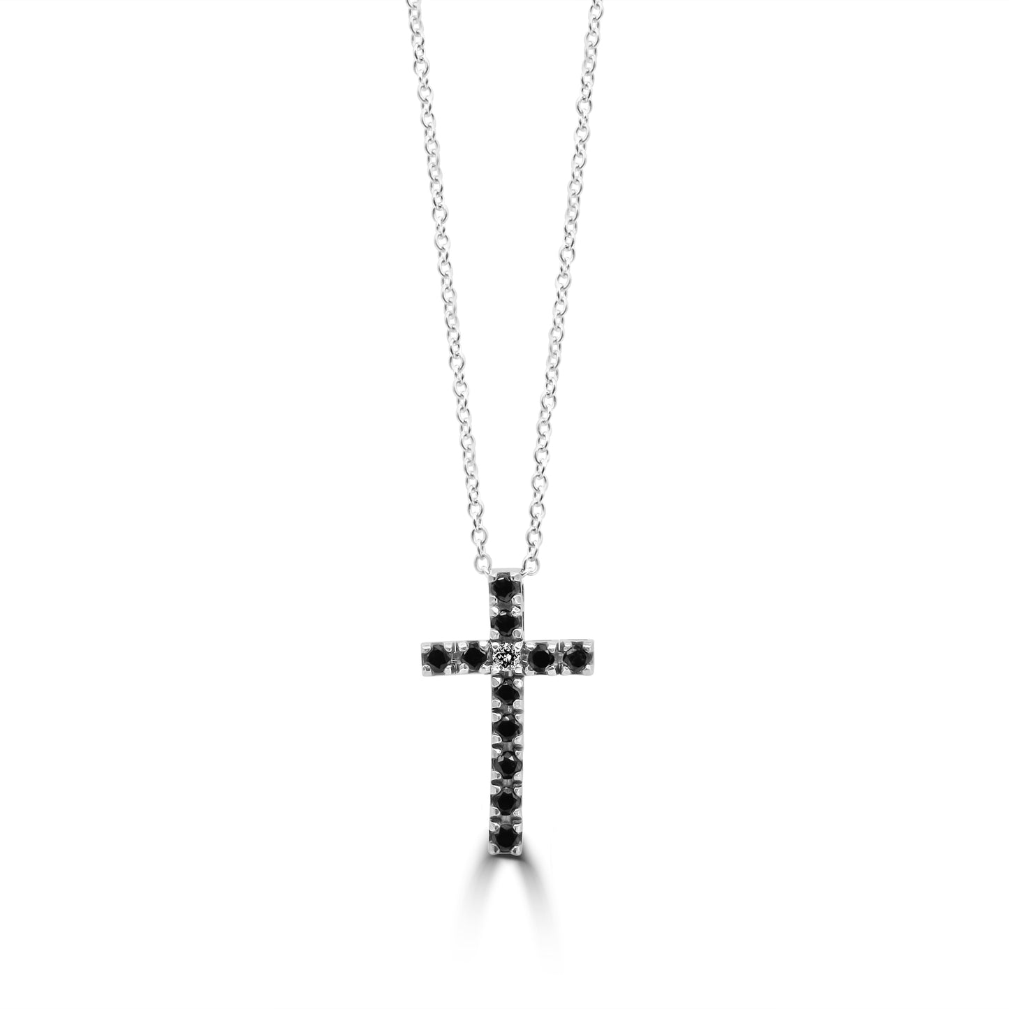 Black Diamond Cross Necklace