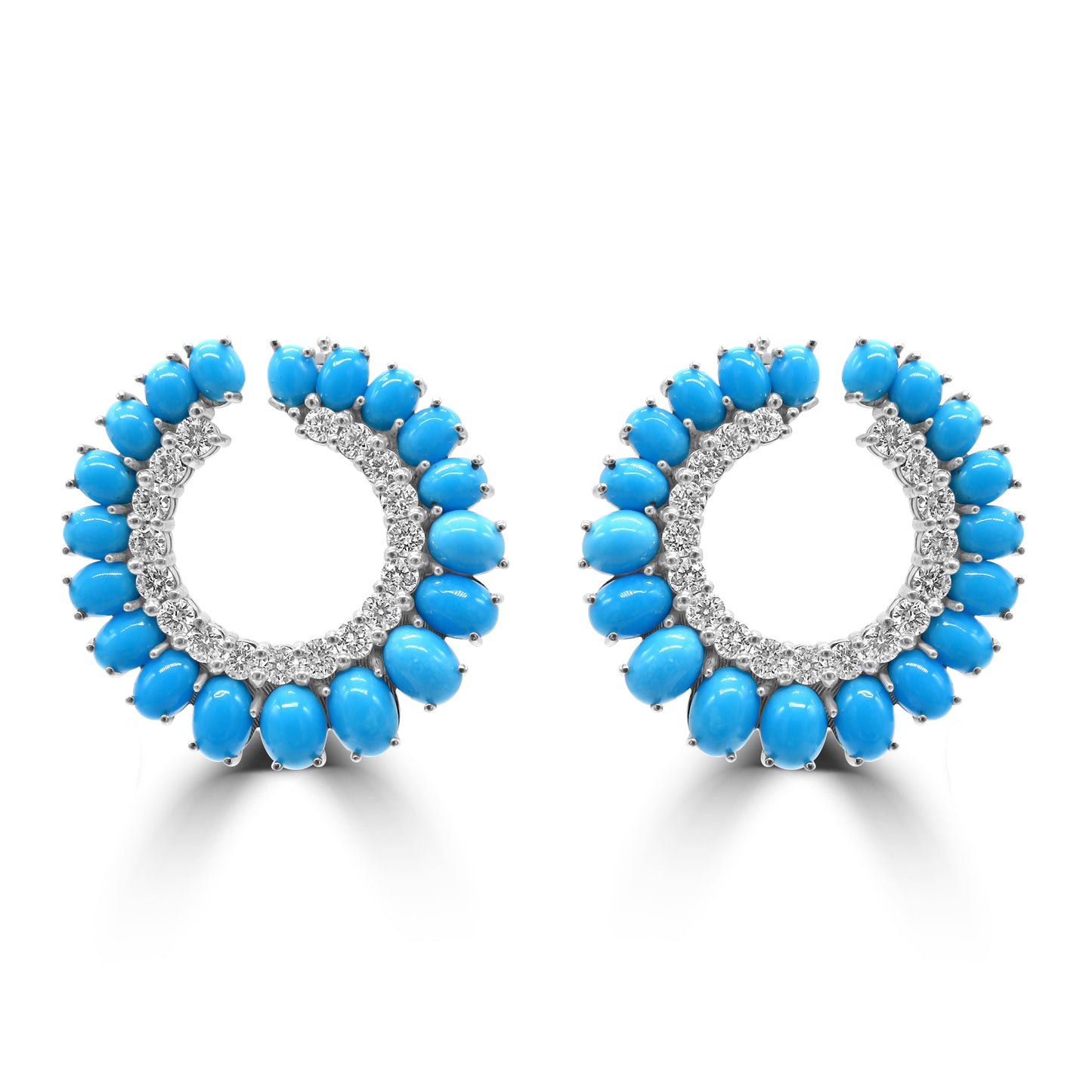 Turquoise and Diamond Earrings