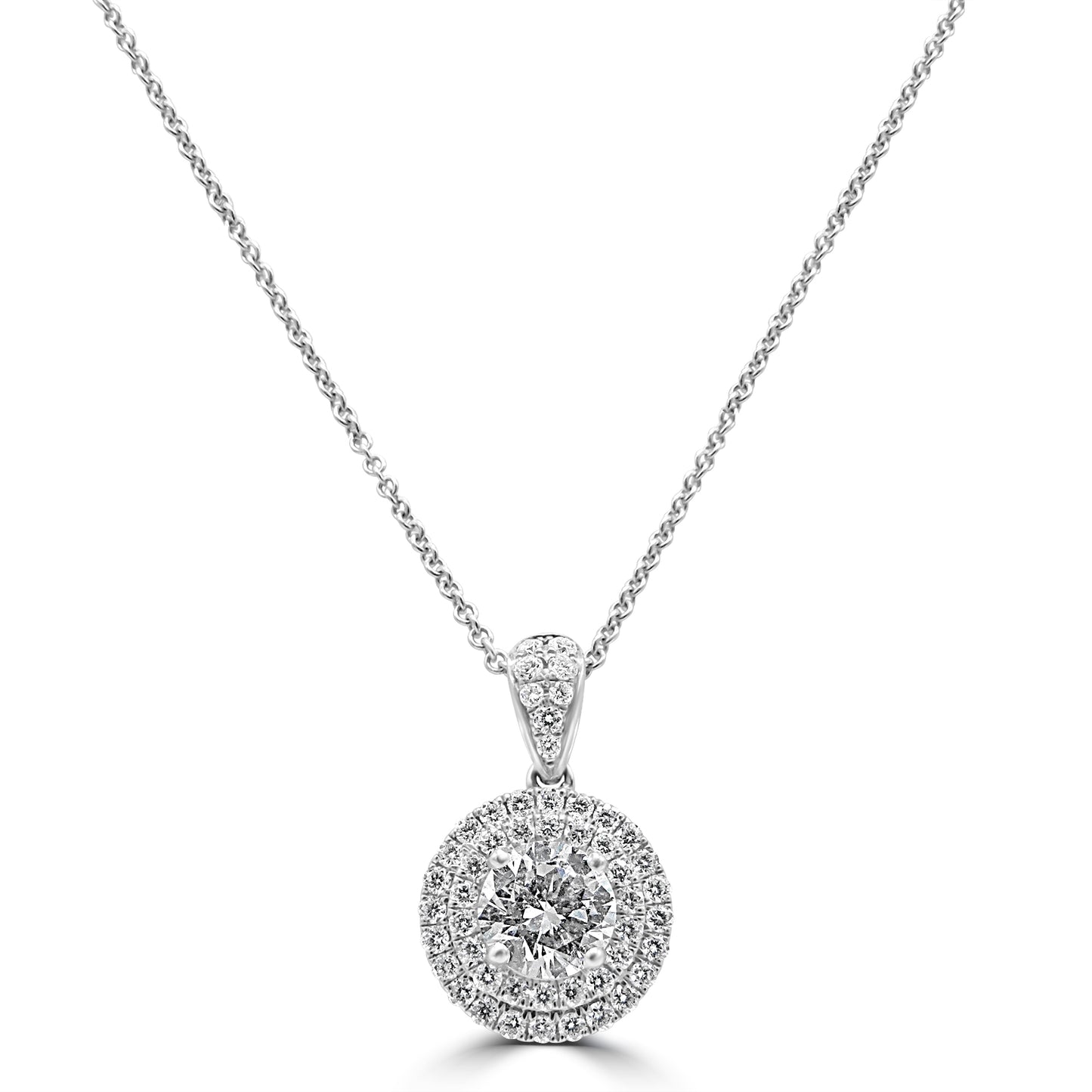 Diamond Pendant with Halo