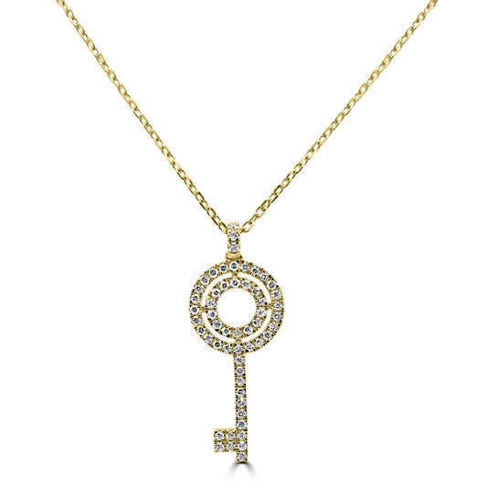 Diamond Key Pendant
