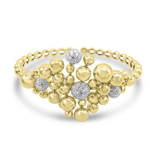 Gold and Diamond Bangle from Planet Series